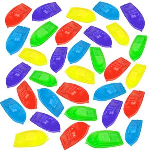 ArtCreativity Blow Mold Toy Boats for Kids, Set of 36, Floating Plastic Pool and Bath Tub Toys in Vibrant Colors, Summer Water Toys for Lake, Beach, Bathtub, Cute Party Favors for Boys and Girls