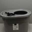 Amazon Basics Large Cat Litter Box with High Sides, Top Entry, Includes Scoop, 20.5 x 14.75 x 14.38 inches, Grey