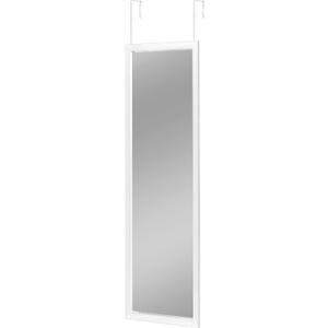 MIRUO Over The Door Mirror Wall Mirror Dressing Make Up Full Length Hanging Door Mirror Polystyrene Frame for Bathroom, Bedroom, Living Room, Dorm and More(White, 47" x 12")