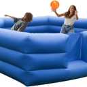 15FT Gaga Ball Pit with Air Blower 3-Layer Fence and 3.5ft high Inflatable Gagaball Court for Party Indoor Outdoor Activity Easy to Setup