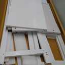 Amazon Basics 5 Shelf Sturdy Rubberwood Ladder Bookshelf for Book Storage, White, 15.03" D x 25.98" W x 74.48" H