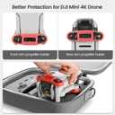 Skyreat Mini 4K/2 SE Drone Case, Portable Leather PU Case with Shoulder Strap, Handle and Propeller Holders