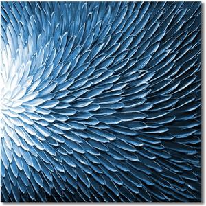 Blue and White Wall Art Decor Painting Pictures Print On Canvas, Modern Abstract Framed Canvas Wall Art for Home Decoration Living Room Bedroom Artwork