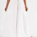 BTFBM Wide Leg Palazzo Pants for Women Casual Flowy High Waist Trousers 2025 Fall Summer Boho Beach Vacation Clothes (White, S)