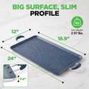 NutriChef Double Burner Griddle | Flat Top Griddle for Stove Top