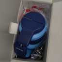 iClever BTH12 Kids Bluetooth Headphones, Colorful LED Lights Kids Headphones Wireless,74/85dBA Safe Volume,85H Playtime, Fast Charging, Bluetooth 5.2,Over Ear, Built-in Mic for iPad/Tablet/Airplane, Blue