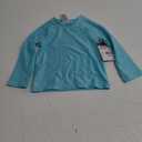 Gerber Unisex Baby Standard Toddler UPF 50+ Long Sleeve Rashguard Swim Shirt, Aqua, 18 Months