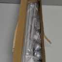 2 Pack Silver Curtain Rods for Bedroom with Brackets,5/8 Inch Diameter Small Window Curtain Rod Adjustable 32 to 48 Inches,Easy Install Drapery Rods,Gray