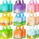 RICEDUO RICEUO 18-Pack Easter Egg Hunt Bags, Easter Tote Bags with Handles for Kids, Reusable Non-Woven Exchange Gifts Wrapping Bag for Holiday Baskets, Egg Hunt Game Party Supplies