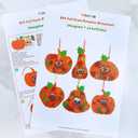 Winlyn 30 Sets Fall Halloween Pumpkin Decorations DIY Pumpkin Craft Kits Foam Pumpkin Shapes 8" W and Smile Fall Leaves Glitter Leaves Pumpkin Decorating Stickers for Kids Classroom Party Activities