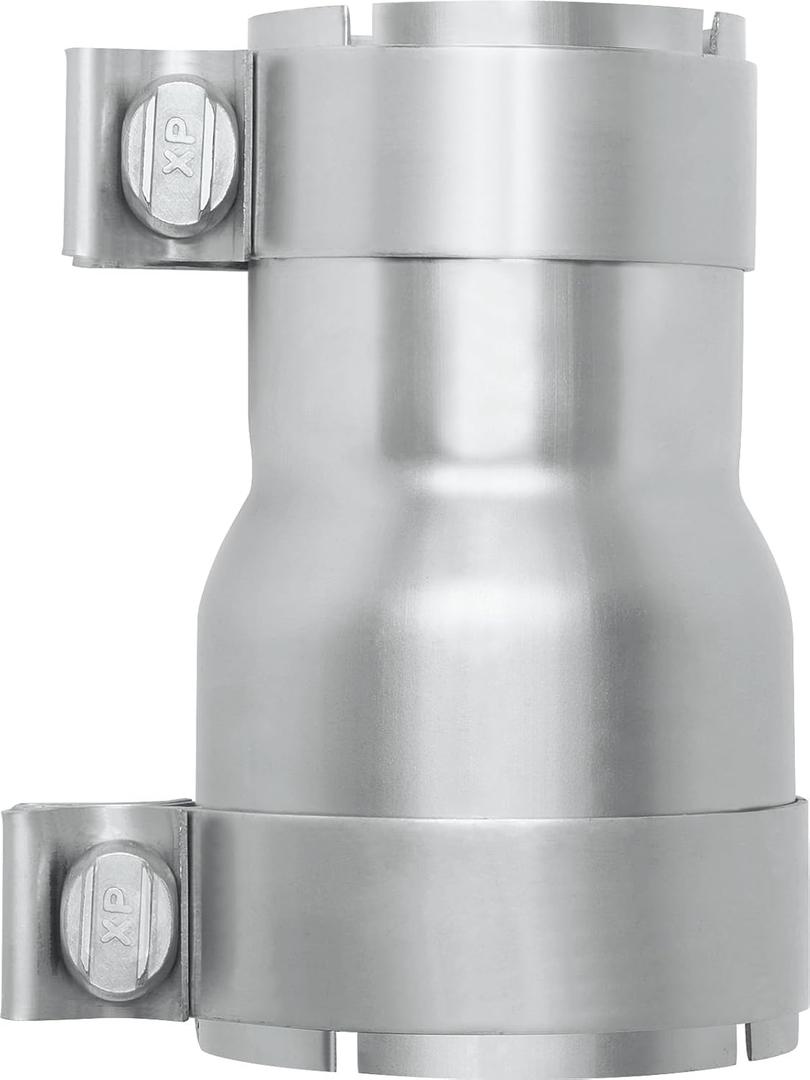 Stainless Steel 2.5 to 3 inch Exhaust Adapter with Clamp, 2.5" ID to 3" ID Exhaust Reducer Connector Pipe with Clamp