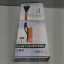 EcoNour 27" Aluminum Ice Scrapers for Car Windshield | Car Snow Scraper Window and Snow Brush with Ergonomic Foam Grip Winter Accessories (Orange)