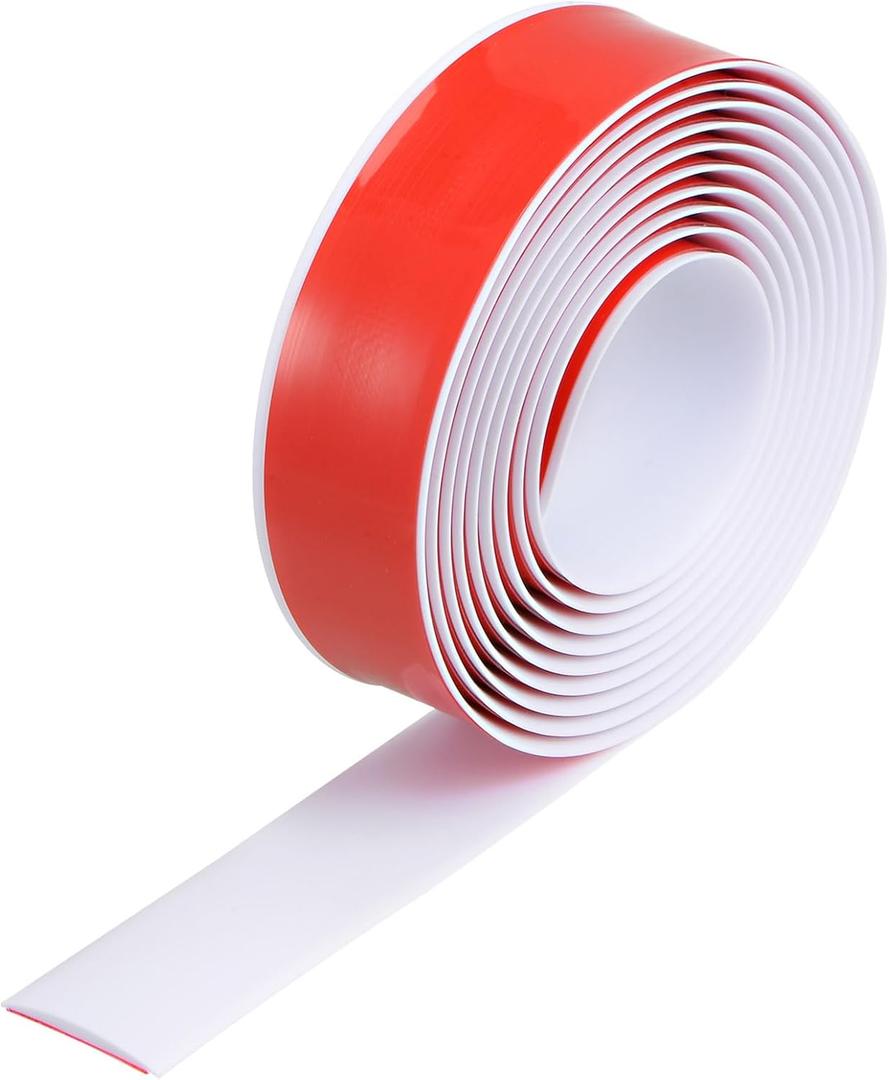 uxcell Floor Transition Strip Self Adhesive, 1.5" Wide PVC Laminate Floor Strip Door Flat Divider Strip for Laminate Doorway Width Less Than 0.4 Inch White 9.84Ft