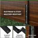 8PCS Fence Post Repair Kit, Heavy Duty Fence Posts Repair Stakes for Fix Wooden Broken Posts, Repair Tilted (8, Black)