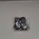 Swivel Caster Wheels 4 Pack 1.5 Inch Locking Casters with 6.25mm Diameter Straight-line Stem, Wheel Replacement for Plastic Furniture Drawer Carts, Boxes, Cabinets, Shelves with Reserved Holes (black)