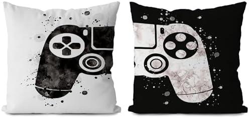 Gaming Pillow Covers, Gamer Pillow Covers 18"x18", Gamer Room Decor for Boys,Gaming Room Decor, Boys Room Decor,Gaming Decor for Boys Bedroom, Game Room Accessories and Decor, Gaming Decor