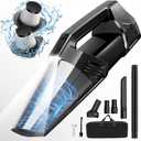 Blestan Handheld Vacuum Cordless Portable Car Vacuum with LED Light, High Power Suction, 3 in 1, Lightweight Rechargeable Hand Vacuum, Hand Held Vacuum Cleaner for Car Home Office, Pet Hair, Black