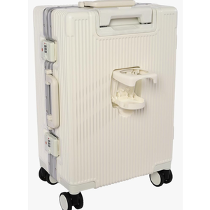 Expandable Hardside Carry On Luggage, 20-Inch Suitcase with Wheels Carry On, USB Port, Independent Waterproof Bag, Cup Holder & Hook, 14.17 * 9.45 * 22.05in