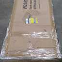 KEIKI Full Size Metal Loft Bed Frame with Convertible Staircase, Built-in Storage Shelves and Wardrobe, Loft Bed with Solid Slats, Guardrail, No Box Spring Required, Easy Assembly, for Bedroom, White