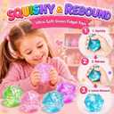 2 x 4PCS Stress Ball Taba Squishy Fun Box Toys Kit , Squeezee Fidget Squishy Toys Set Party Favors Birthday Xmas Gifts for Kids Adults, Cheap Squishies Pack