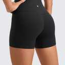 CRZ YOGA Butterluxe Biker Shorts 4'' - High Waisted Booty Workout Volleyball Yoga Womens Spandex (Black)