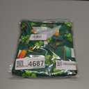 2 x Mens St. Patrick's Day Shirt Irish Shamrock Casual Short Sleeve Button Down Hawaiian Shirts (Green, XXXL)