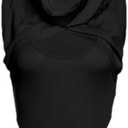 Pulcykp Women Hooded Streetwear Bodysuit Hollow Sexy Body Sleeveless One-Pieces Slim Fit Sexy Bodysuit Top (Large)