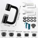 2 Pcs 1440 Rotatable Faucet Aerator Extension, U Shaped Shape Universal 360 Rotating Sink Faucet Extender for Kitchen & Bathroom 2 Modes Adjustable Black