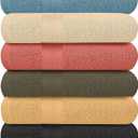 Pack of 6 Bath Towels Set 27 x 54 Inches, 100% Cotton, Larger & Lighter Weight, Quicker to Dry (Multi Color 2.0, (27''x54''))