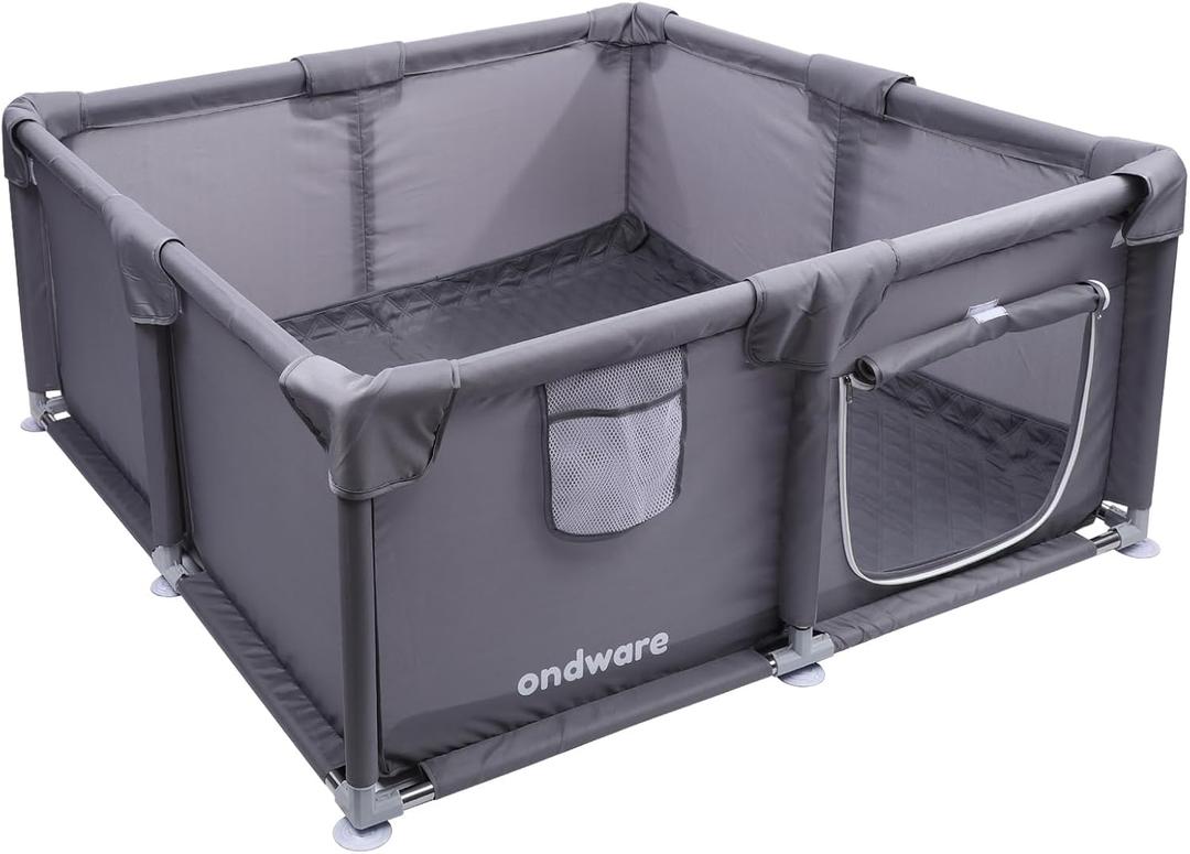 Whelping Box for Dogs and Puppies, 484818in Puppies Playpen Overall 150D Oxford Fabric with Waterproof Whelping Pad ID Collars for Medium Small Dogs