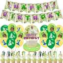Princess Party Decorations,Princess Tiana Birthday Party Supplies Includes Banner- Cake Topper - 24 Cupcake Toppers - 18 Balloons