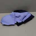 4 Piece Workout Sets for Women Seamless Ribbed High Waist Yoga shorts with Sports Bra Outfits (Medium, Navy Blue/Lake Blue)