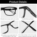 SIGVAN 5 Pack Reading Glasses for Men and Women Blue Light Blocking with Spring Hinge Readers Computer Eyeglasses