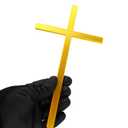 Religious Cross Floral Pick  10 Inch Long Plastic Cross for Floral Arrangements, Baptisms, Memorials, Christenings, Church Events, Weddings  3D Printed Cross Decoration