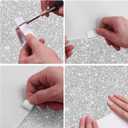 Glitter Carpet Runner for Party 2.6 X 30 ft Glitter Non-Woven Fabric, Carpet Rug for Event, Aisle Runway Runner for Wedding Ceremony, Movie Theme Party Decorations (Glitter White, 2.6FTx30FT)