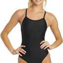 Sporti Thin Strap Athletic One Piece Swimsuit for Women - Solid Bathing Swimsuits for Competiton - Multi Color Selection (30)