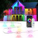 Permanent Outdoor Lights for House, 100ft Smart RGB LED Eave Lights Outdoor Decor with App/Remote Control, IP67 Waterproof Lighting with Multi Scene Modes for Christmas, Daily, Party, Holiday