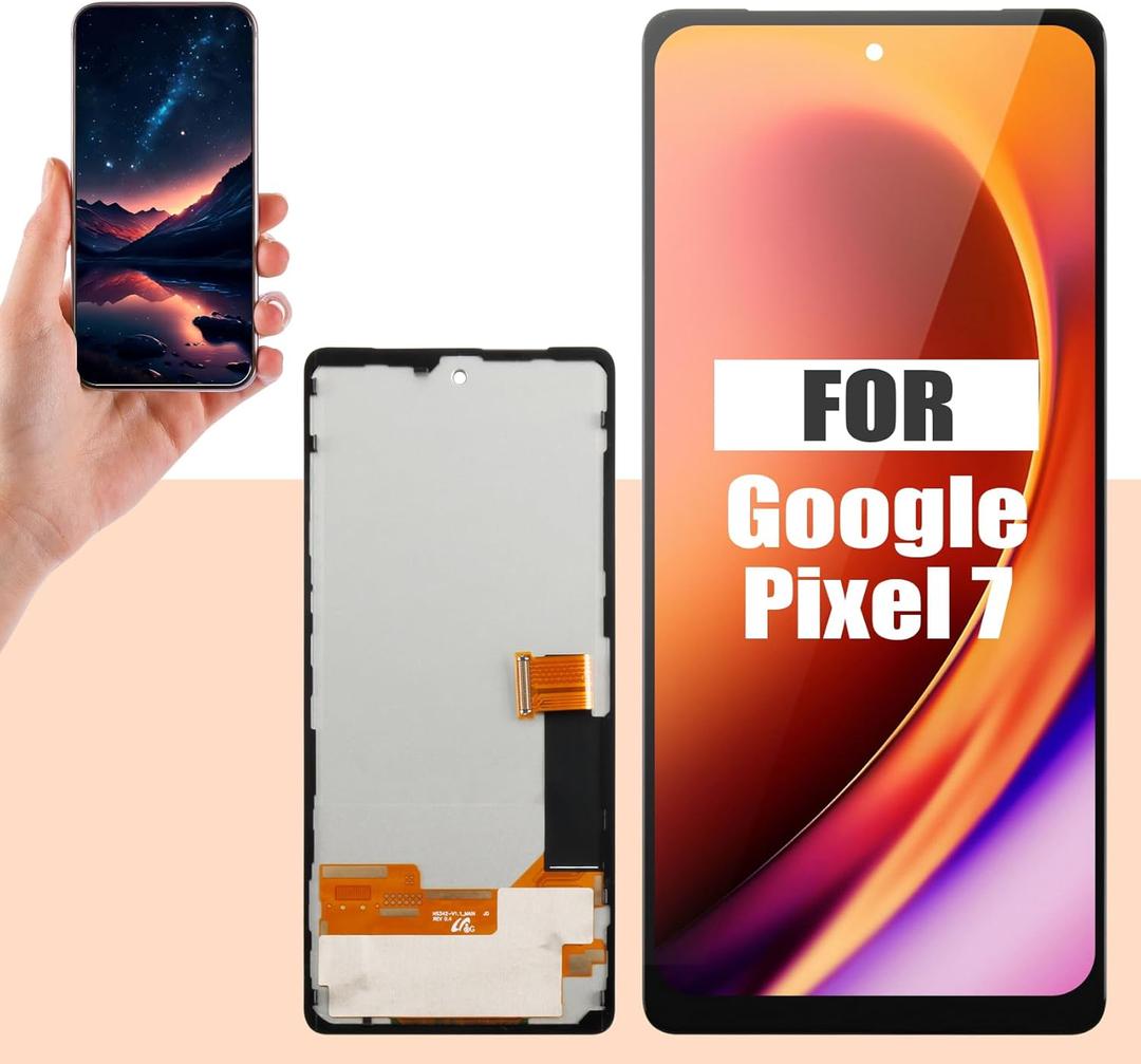Not Original Screen for Google Pixel 7 5G Screen Replacement for Pixel 7 LCD Screen GVU6C,GQML3 Touch Display Digitizer Assembly Repair PartsBlack