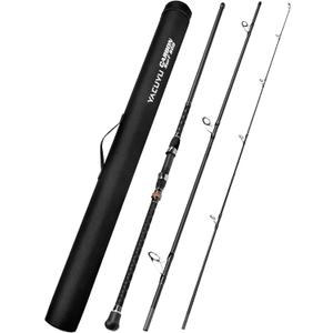 PROBEROS Surf Fishing Rod - Casting Spinning Fishing Rods with Tube(Case) 3 Piece 11' Carbon Saltwater Travel Surf Spinning Rods