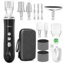 Litbear Electric Nail Drill File for Hand Feet Care, 15 Speed Professional Nail Grinder for Thick Toenails, Cordless Pedicure Manicure Set for Women Men Senior, Home Salon Use (Black)