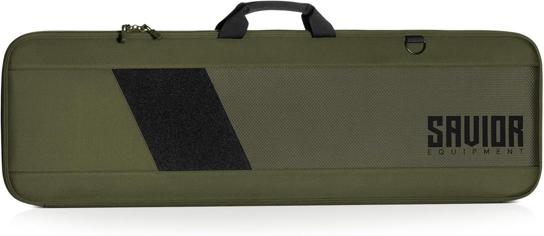 Savior Equipment Specialist Single Long Gun Bag Tactical Padded Soft Case w/Padded Handle Carrier, Adjustable Sling, Dual Lockable Zipper, 42 Inch Green