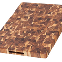 Teakhaus Butcher Block Cutting Board - Large Wooden Cutting Board - Holiday Gift Ideas for Men and Women - Gift-Ready End Grain Wood, Knife Friendly - FSC Certified 14x14"