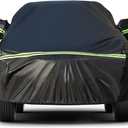 Car Cover Waterproof All Weather for Automobiles, 6 Layers Heavy Duty Outdoor Sun Protection Snowproof Car Tarp, 4 Windproof Straps, Universal Accessories Fit for SUV Length,18×8 Ft