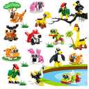 20pcs Animal Mini Building Blocks Valentine Party Favor for Kids Return Gifts Birthday Goodie Bag Stuffer Class Prize Box Toys Small Bulk Pinata Filler End of School Year Gift Boy Girl 4-8 8-12
