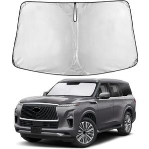 EcoNour Windshield Sunshade Compatible for Infiniti QX80 2014-2022 2023 2024, Sun Visor for Front Windshield & Window Sun Shade Cover, UV Heat Blocker & Protector, Car Accessories