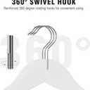 TECHMILLY 20 Pack Solid Wooden Suit Hangers, Heavy Duty Coat Hangers for Closet, Smooth Finish Clothes Hangers with 360 Swivel Hook & Non Slip Pant Bar & Cut Notches for Shirt, White