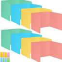 8 Pack Desk Privacy Panel Desk Divider - Pastel Color Testing Dividers for Classroom Supplies- Easy Clean Privacy Shields for Student Testing Desk dividers- Includes Extra Labels