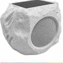 Solar Powered Outdoor Rock Bluetooth Speaker 4.5 Inch Waterproof Peak 40W Deep Bass 22 Hr Playtime, Bluetooth 5.4/Multi-Sync 200 Speakers/Remote Control,IP65 for Garden Patio Pool(Colorful 1PC)