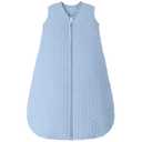 Baby Sleep Sack 12-18 Months 1.0 Tog Baby Wearable Blanket Cotton Sleeping Sack Quilted Baby Sleep Bag with 2-Way Zipper for Toddler Infant Blue (Large)