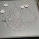 4 Pack Halloween Decorations, Orange Pumpkin, White Ghost, Purple Witch Hat, Green Spider Lights, Battery Operated Halloween Window Lights with Suction Cup and Timer for Decor